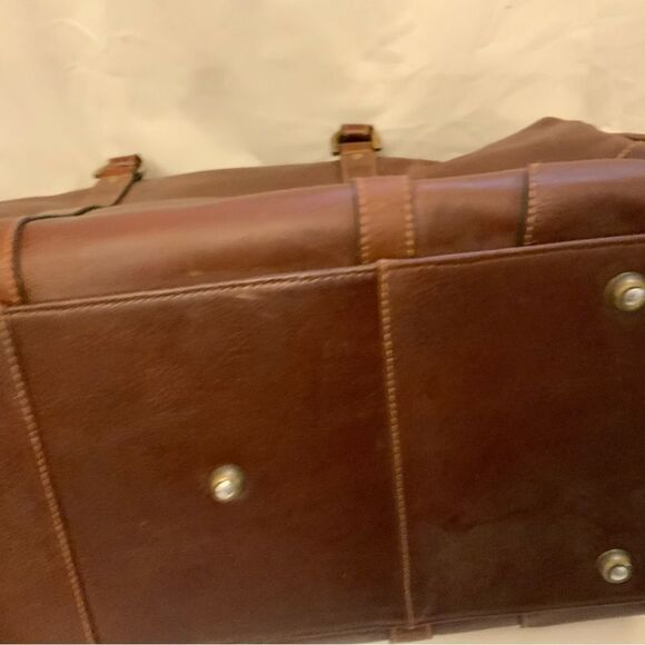 New Links and Kings Brown Leather Duffle Bag Weekender. - Picture 4 of 16